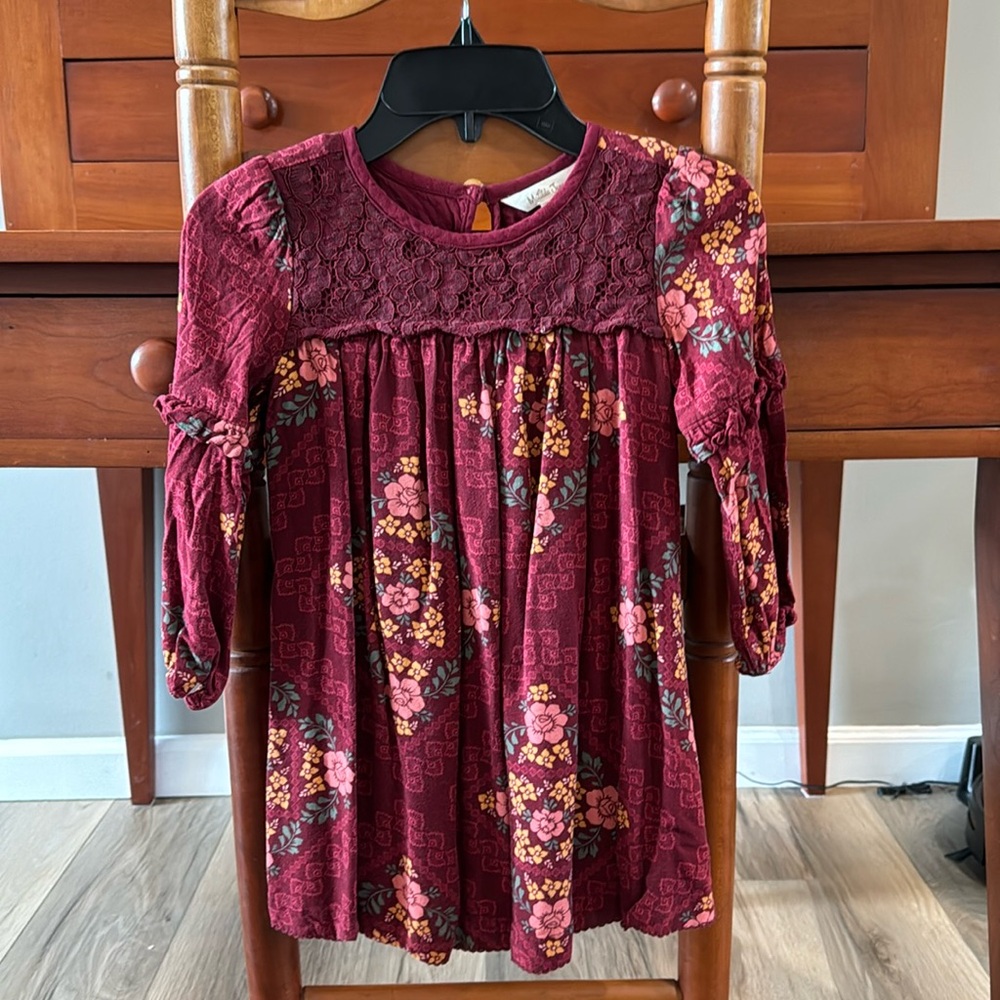 Matilda Jane Dress maroon floral